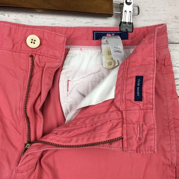 Vineyard Vines Mens Shorts 32 Pink Club Flat Front 100% Cotton Preppy Summer - Picture 8 of 11